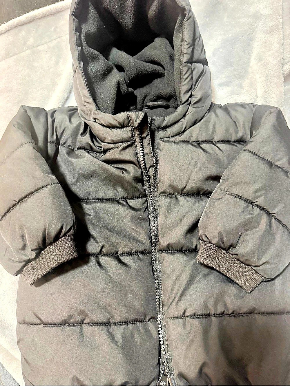Gap Kids Black Hooded Puffer Jacket